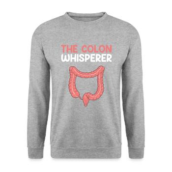 Colon Whisperer, Endoscopie Gastroentérologie - Sweat-shirt Unisexe - gris chiné - Devant - Alina (178cm) & Michal (187cm)