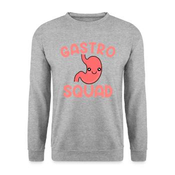 Gastro squad Endoscopy Gastroenterology - Unisex Sweatshirt - salt & pepper - Front - Alina (178cm) & Michal (187cm)