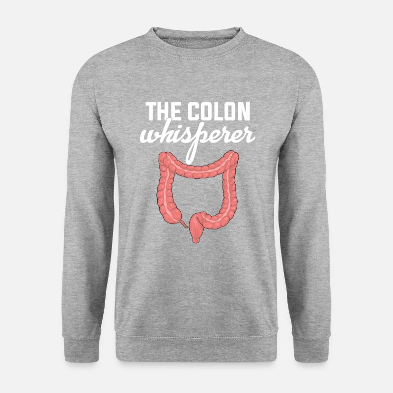 Colon Whisperer, Endoscopy Gastroenterology - Unisex Pullover - Weißgrau meliert