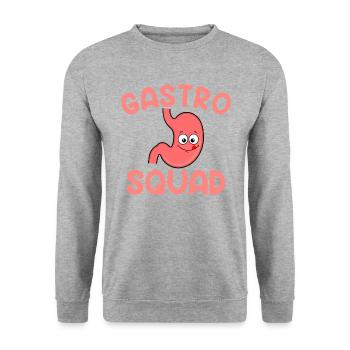 Gastro squad Endoscopy Gastroenterology - Unisex Sweatshirt - salt & pepper - Front - Alina (178cm) & Michal (187cm)