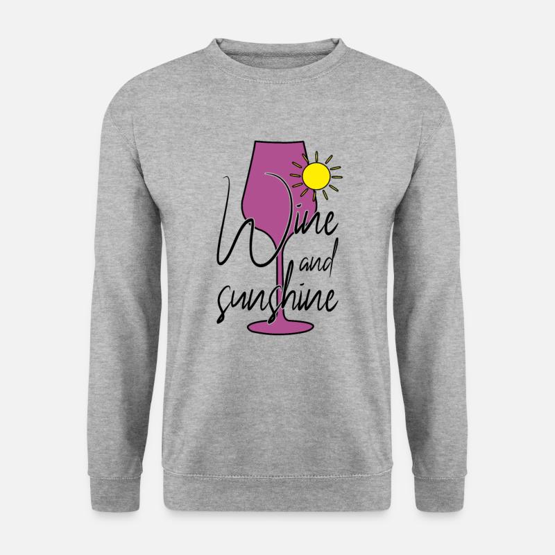 Wine Sun Sunshine Saying - Unisex Sweatshirt - salt & pepper