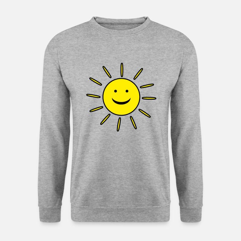 Sonne gute Laune - Unisex Pullover - Weißgrau meliert