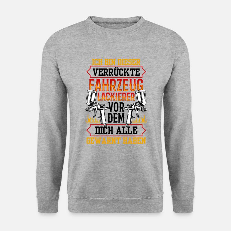 Verrückter Vermessungstechniker Vermesser - Unisex Pullover - Weißgrau meliert