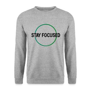 Focus Learning Shirt - Unisex Sweatshirt - salt & pepper - Front - Alina (178cm) & Michal (187cm)