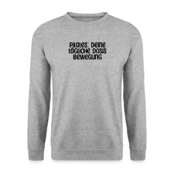 Pilates - Pilates: Deine tägliche Dosis Bewegung - Unisex Pullover - Weißgrau meliert - Vorne - Alina (178cm) & Michal (187cm)