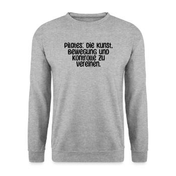 Pilates - Pilates: Die Kunst, Bewegung und - Unisex Pullover - Weißgrau meliert - Vorne - Alina (178cm) & Michal (187cm)