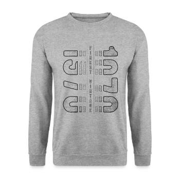 Finest Vintage 1970 Geburtsjahr 1970 Geburtstag - Unisex Pullover - Weißgrau meliert - Vorne - Alina (178cm) & Michal (187cm)
