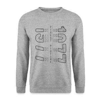Finest Millésime 1977 Année de naissance 1977 Anniversaire - Sweat-shirt Unisexe - gris chiné - Devant - Alina (178cm) & Michal (187cm)