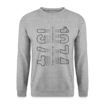 Finest Millésime 1974 Année de naissance 1974 Anniversaire - Sweat-shirt Unisexe - gris chiné - Devant - Alina (178cm) & Michal (187cm)