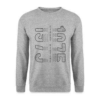 Finest Vintage 1975 Geburtsjahr 1975 Geburtstag - Unisex Pullover - Weißgrau meliert - Vorne - Alina (178cm) & Michal (187cm)