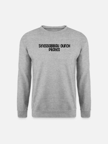 Pilates - Stressabbau durch Pilates - Unisex Pullover - Weißgrau meliert