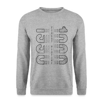 Finest Vintage 1990 Year of birth 1990 Birthday - Unisex Sweatshirt - salt & pepper - Front - Alina (178cm) & Michal (187cm)