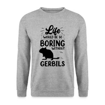 Alésage sans rongeur gerbille Gerbille - Sweat-shirt Unisexe - gris chiné - Devant - Alina (178cm) & Michal (187cm)
