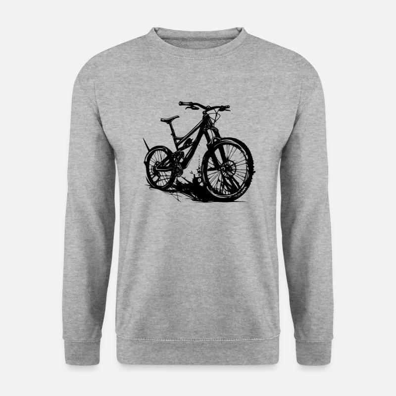 Mountainbike - Unisex Pullover - Weißgrau meliert
