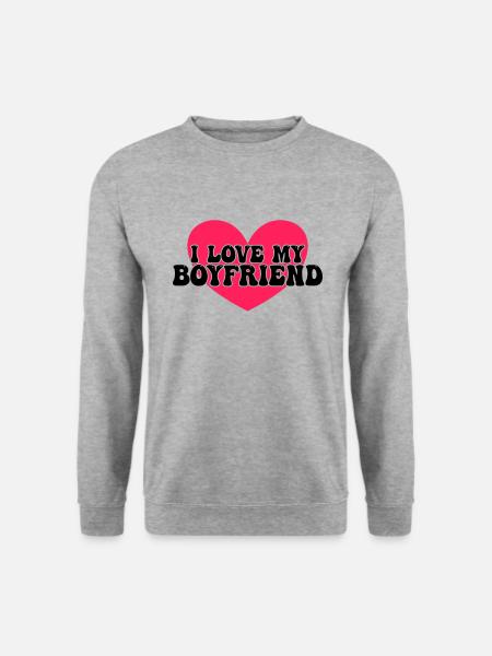 I love my boyfriend - Unisex Sweatshirt - salt & pepper