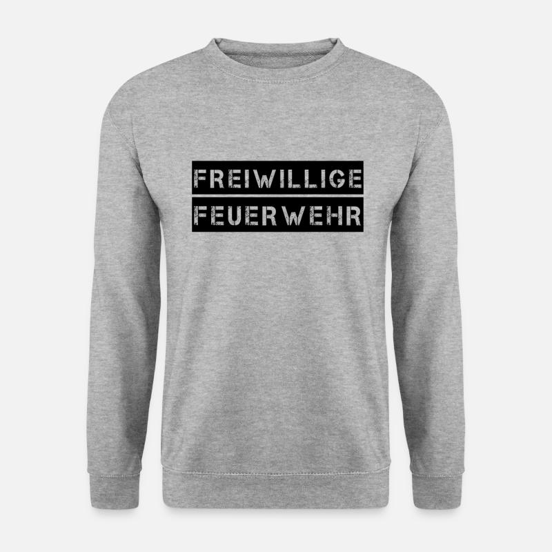 Freiwillige Feuerwehr - Unisex Pullover - Weißgrau meliert