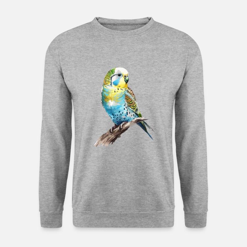 budgerigar parakeet, budgie - Unisex Sweatshirt - salt & pepper