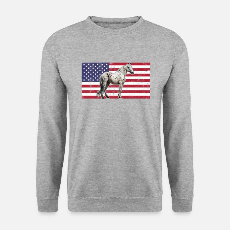 appaloosa equestrian horse - Unisex Pullover - Weißgrau meliert