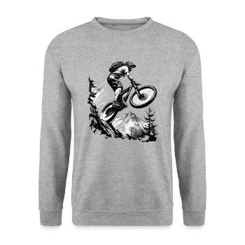 VTT - Sweat-shirt Unisexe - gris chiné - Devant - Alina (178cm) & Michal (187cm)