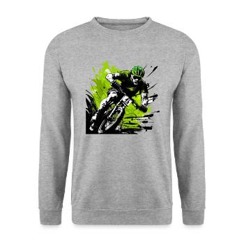 VTT - Sweat-shirt Unisexe - gris chiné - Devant - Alina (178cm) & Michal (187cm)