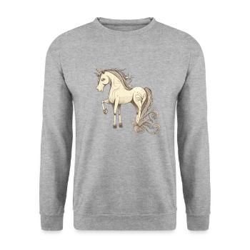 Licorne licorne - Sweat-shirt Unisexe - gris chiné - Devant - Alina (178cm) & Michal (187cm)