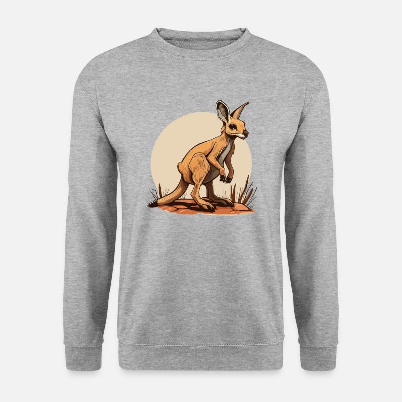Kangaroo comic cartoon style - Unisex Sweatshirt - salt & pepper