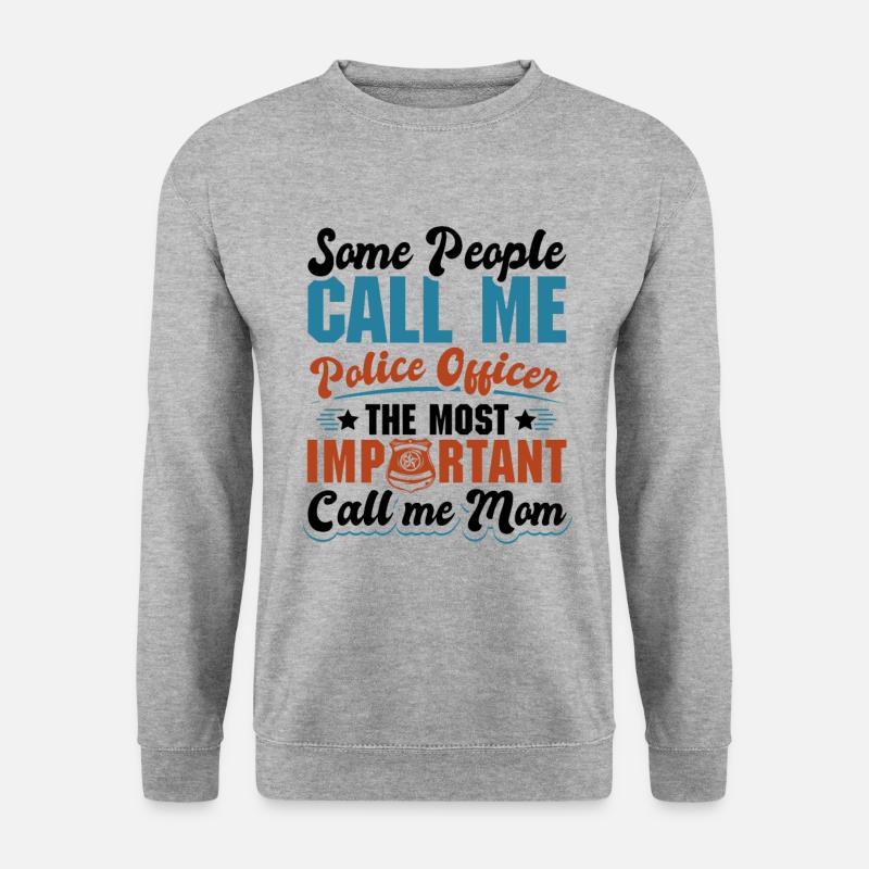 Polizei Polizist Polizeibeamte - Unisex Pullover - Weißgrau meliert