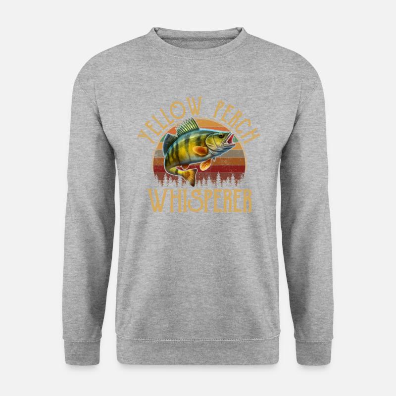Yellow Perch whisperer, Yellow Perch - Unisex Sweatshirt - salt & pepper