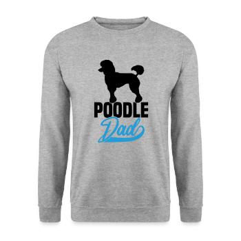 Poodle Dad - Unisex Pullover - Weißgrau meliert - Vorne - Alina (178cm) & Michal (187cm)