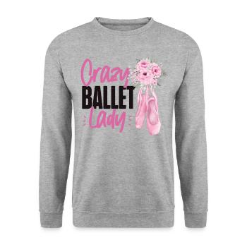 Ballet Dancer Dance Girl Ballerina - Unisex Sweatshirt - salt & pepper - Front - Alina (178cm) & Michal (187cm)