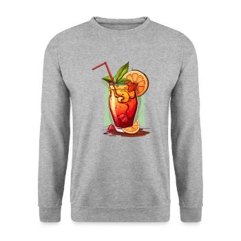 Cocktail - Unisex Sweatshirt - salt & pepper - Front - Alina (178cm) & Michal (187cm)