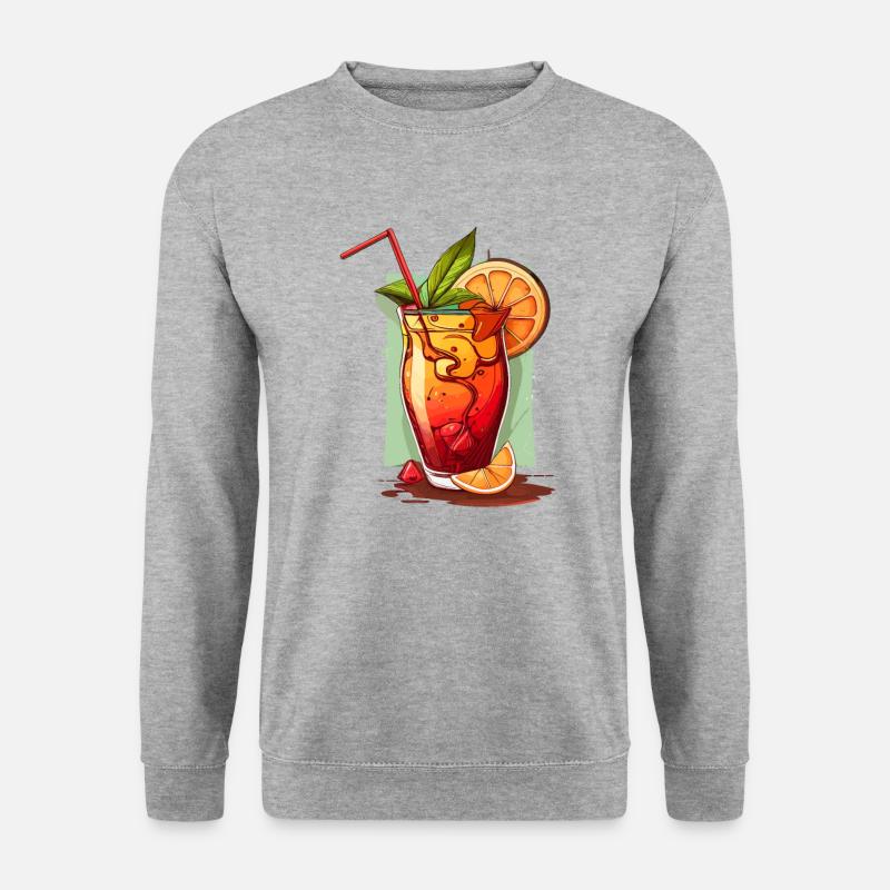 Cocktail - Unisex Pullover - Weißgrau meliert