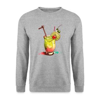 Cocktail - Unisex Sweatshirt - salt & pepper - Front - Alina (178cm) & Michal (187cm)
