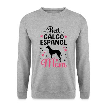Meilleur Galgo Español Maman Lévrier espagnol - Sweat-shirt Unisexe - gris chiné - Devant - Alina (178cm) & Michal (187cm)