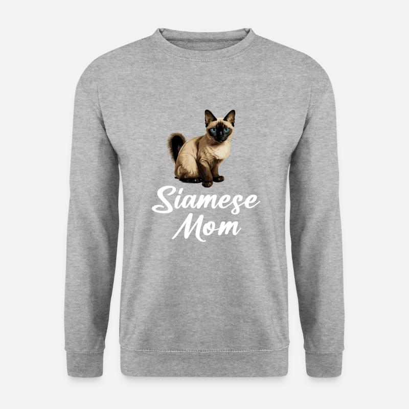 siamese cat - Unisex Pullover - Weißgrau meliert
