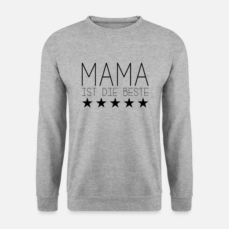 Mama ist die beste - Unisex Pullover - Weißgrau meliert