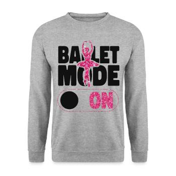 Ballet Dancer Dance Girl Ballerina - Unisex Pullover - Weißgrau meliert - Vorne - Alina (178cm) & Michal (187cm)