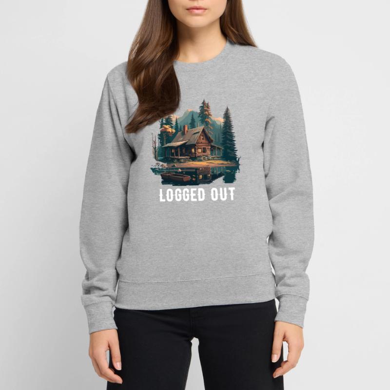 Déconnecté Camping Cabane Mountain Déconnecté Sweat-shirt Unisexe