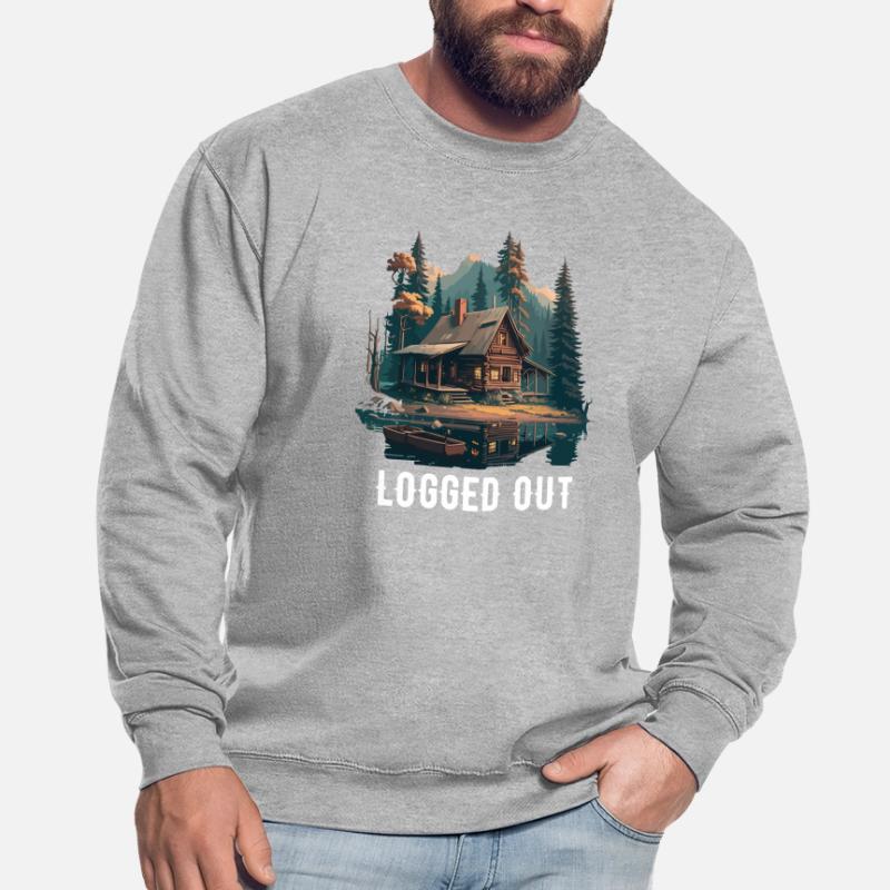Déconnecté Camping Cabane Mountain Déconnecté Sweat-shirt Unisexe