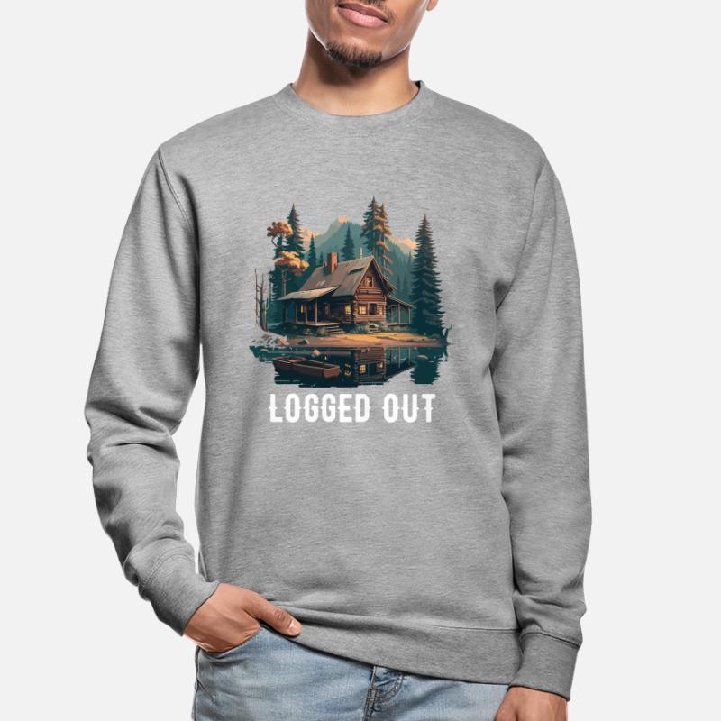 Déconnecté Camping Cabane Mountain Déconnecté Sweat-shirt Unisexe