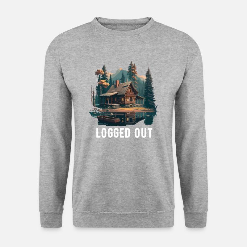 Déconnecté Camping Cabane Mountain Déconnecté - Sweat-shirt Unisexe - gris chiné