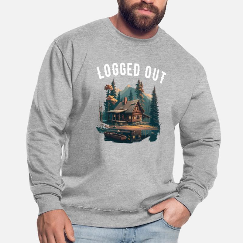 Déconnecté Camping Cabane Mountain Déconnecté Sweat-shirt Unisexe