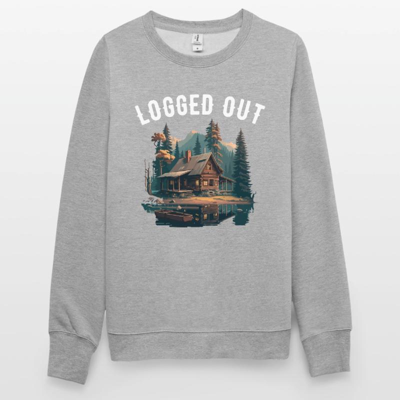 Déconnecté Camping Cabane Mountain Déconnecté Sweat-shirt Unisexe