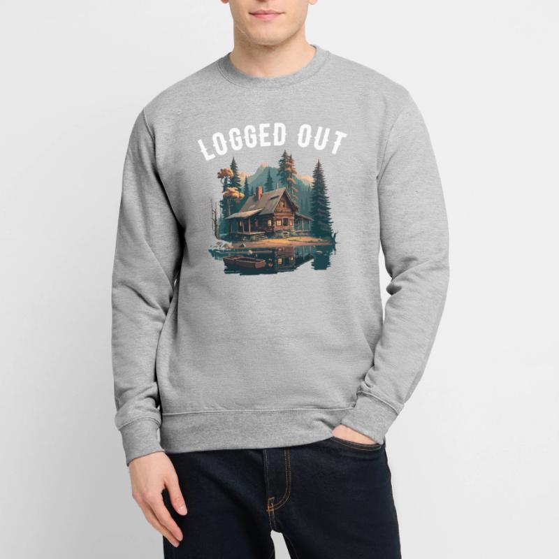 Déconnecté Camping Cabane Mountain Déconnecté Sweat-shirt Unisexe