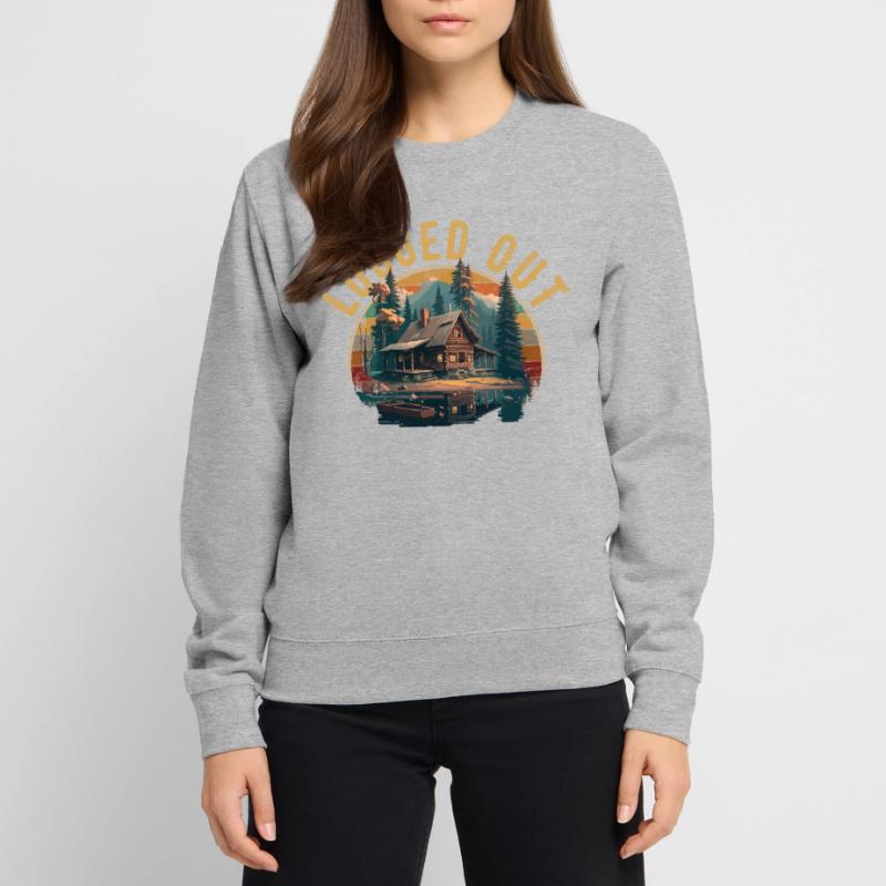 Déconnecté Camping Cabane Mountain Déconnecté Sweat-shirt Unisexe