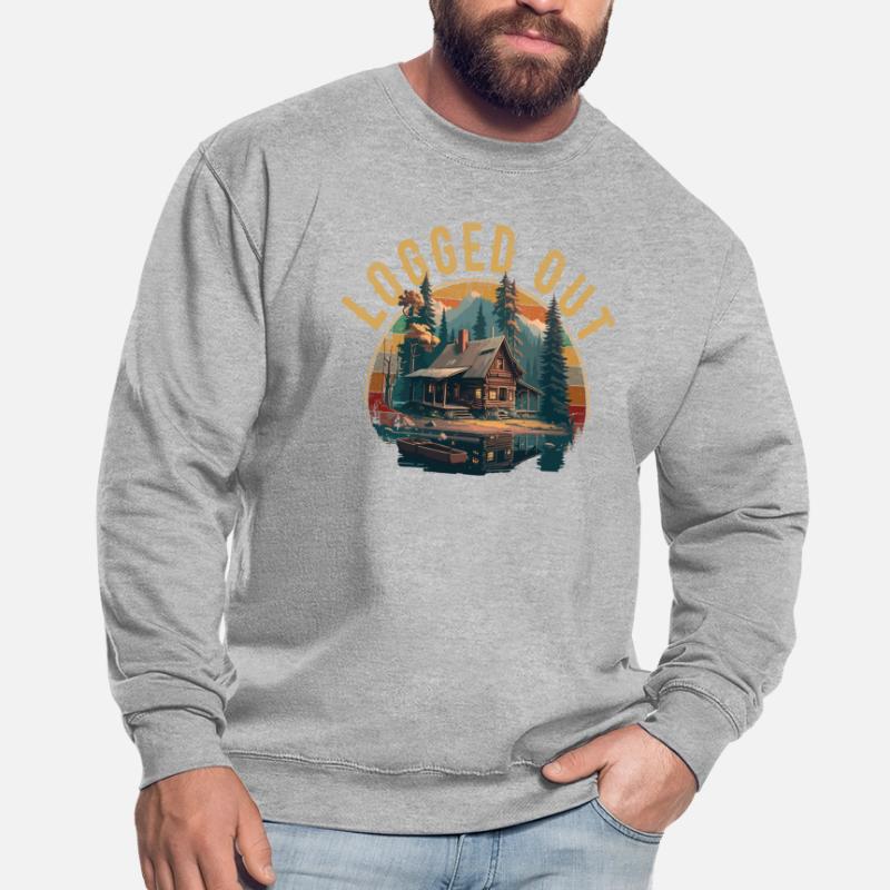 Déconnecté Camping Cabane Mountain Déconnecté Sweat-shirt Unisexe