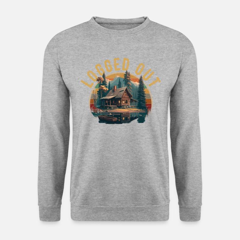 Déconnecté Camping Cabane Mountain Déconnecté - Sweat-shirt Unisexe - gris chiné
