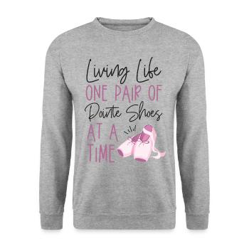 Ballet Danseuse Danse Ballerine - Sweat-shirt Unisexe - gris chiné - Devant - Alina (178cm) & Michal (187cm)