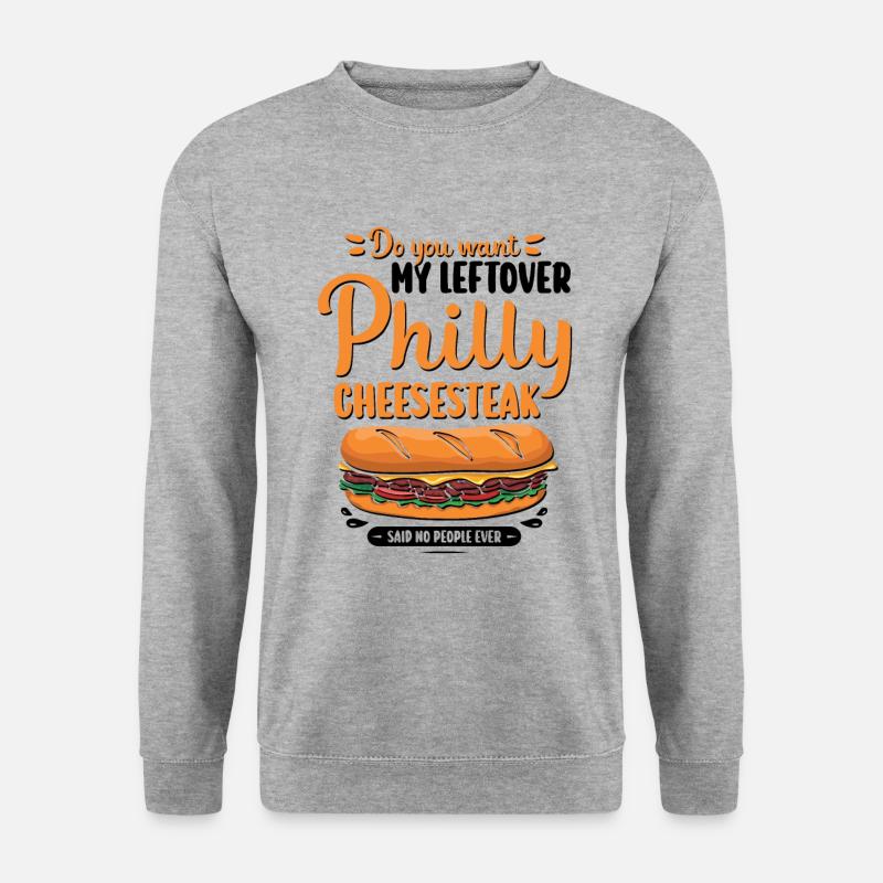 Philly Breakfast Sandwich - Unisex Pullover - Weißgrau meliert