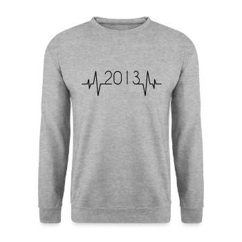 2013 Heartbeat - Unisex Sweatshirt - salt & pepper - Front - Alina (178cm) & Michal (187cm)